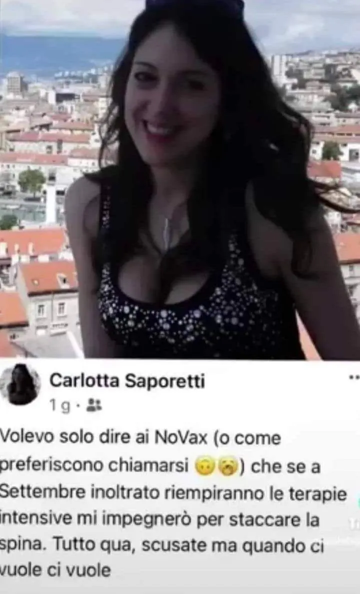 Angeblicher Post von Carlotta Saporetti
