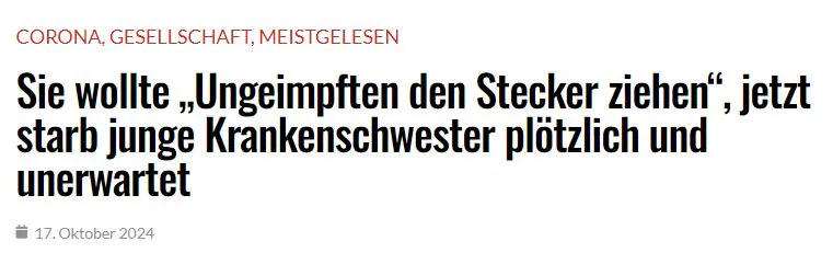 Screenshot eines Online-Artikels
