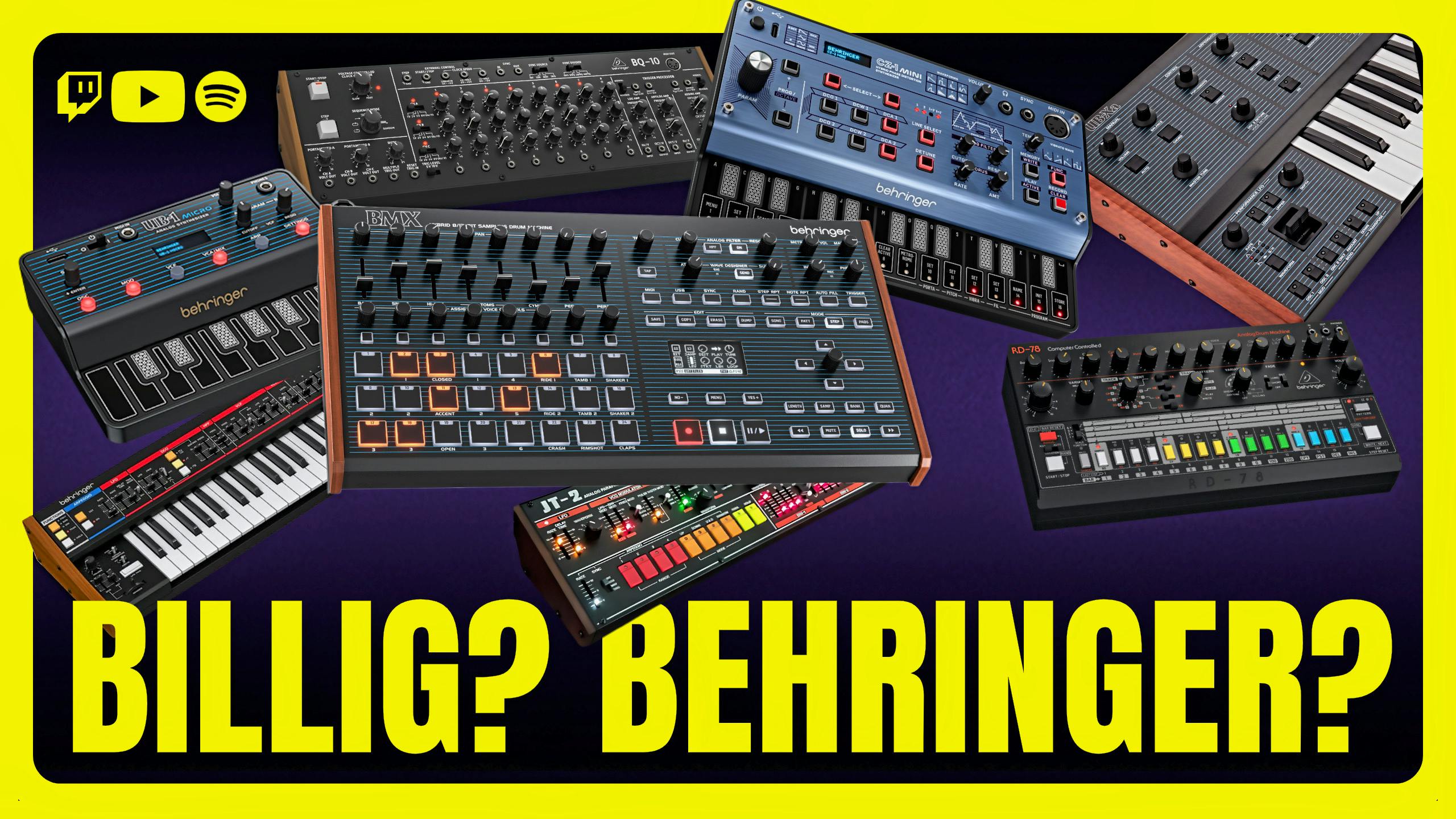 Behringer und Frap Tools - Kontrastprogramm Synthesizer und Drummachine