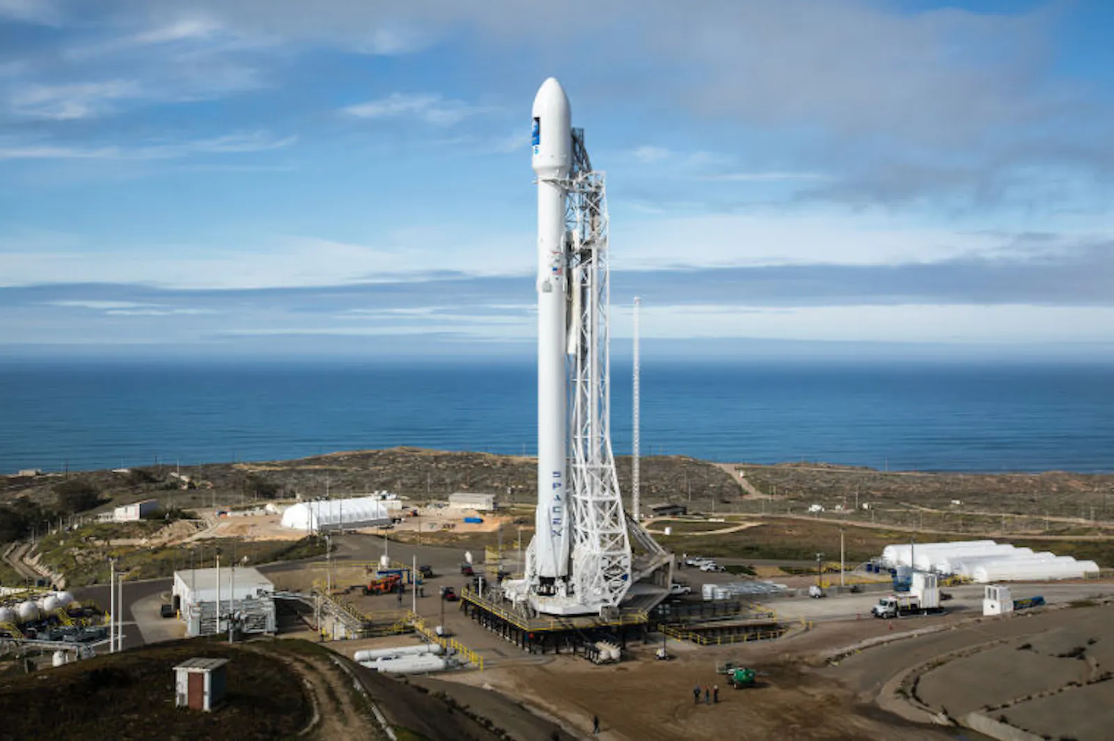 SpaceX-Rakete vor dem Start