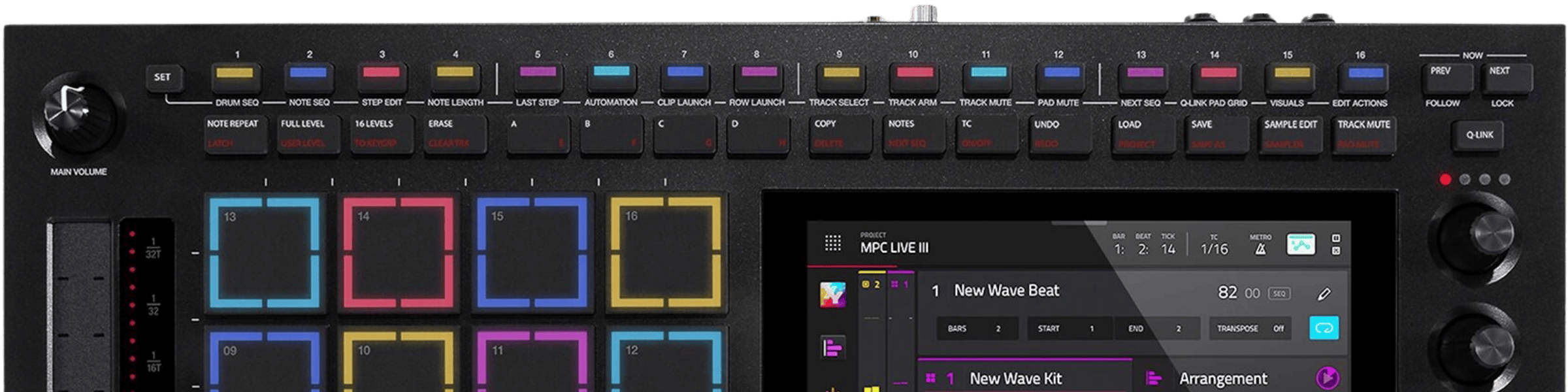 AKAI MPC LIVE 3 - Clip Matrix
Clip-Launch-Workflow für verbessertes Song-Arranging und Performance