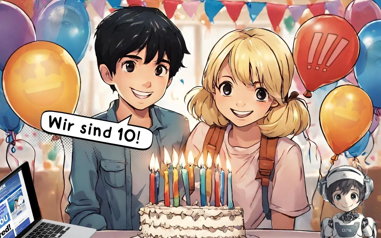 10 Jahre Zeit im Blick | Grafik: Konzept, Idee und ©: PeterS / Generator: KI "Magic Media" (canva.com)