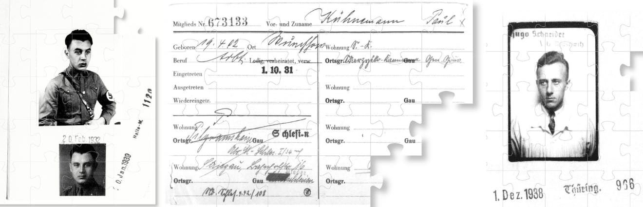NSDAP-Mitgliederkartei: Ausweis und Personenbilder