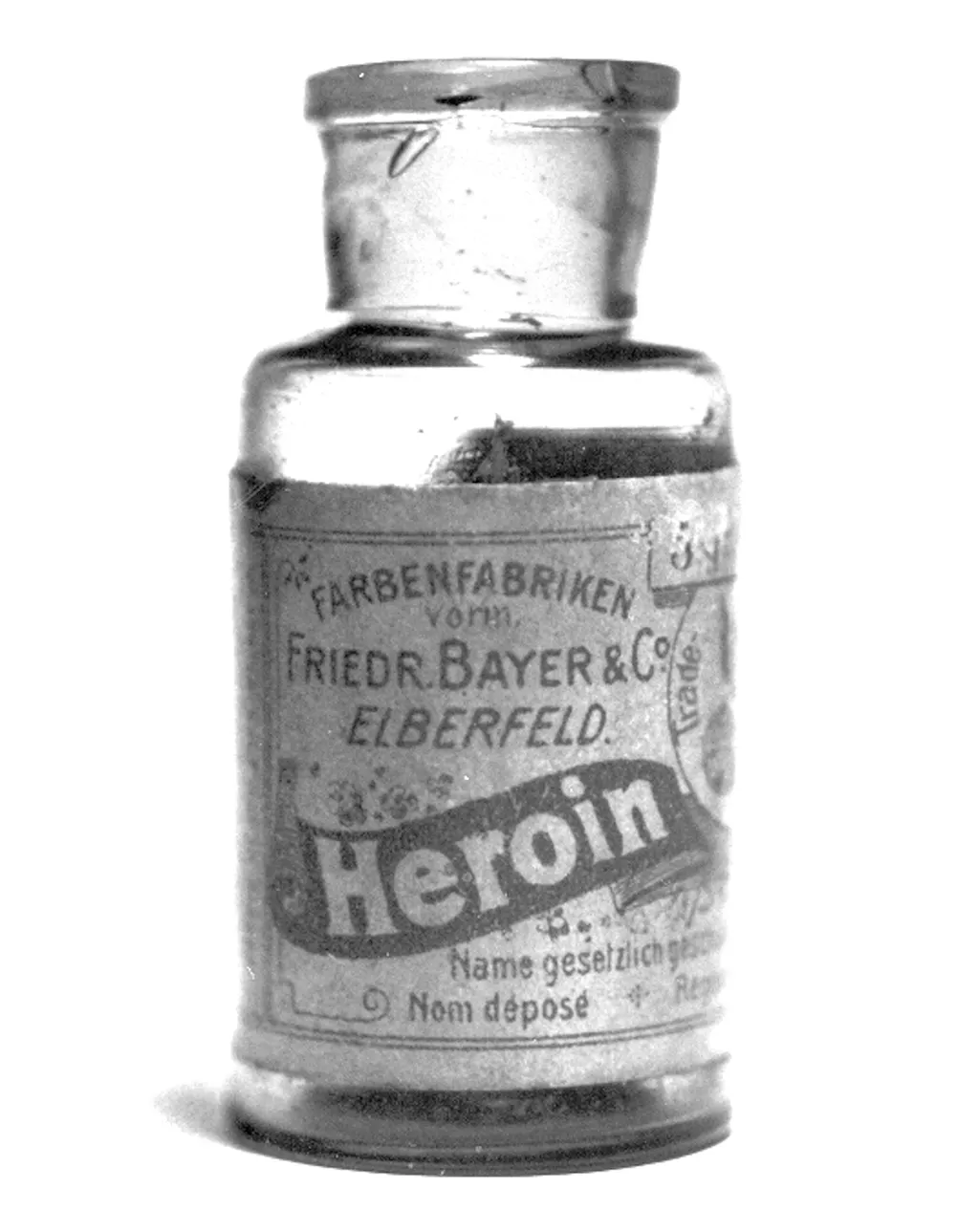 Ein Fläschchen Heroin von Bayer aus den 1920ern.