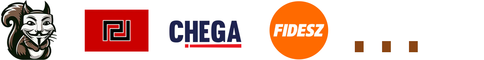 Logos verschiedener rechter europäischer Parteien
