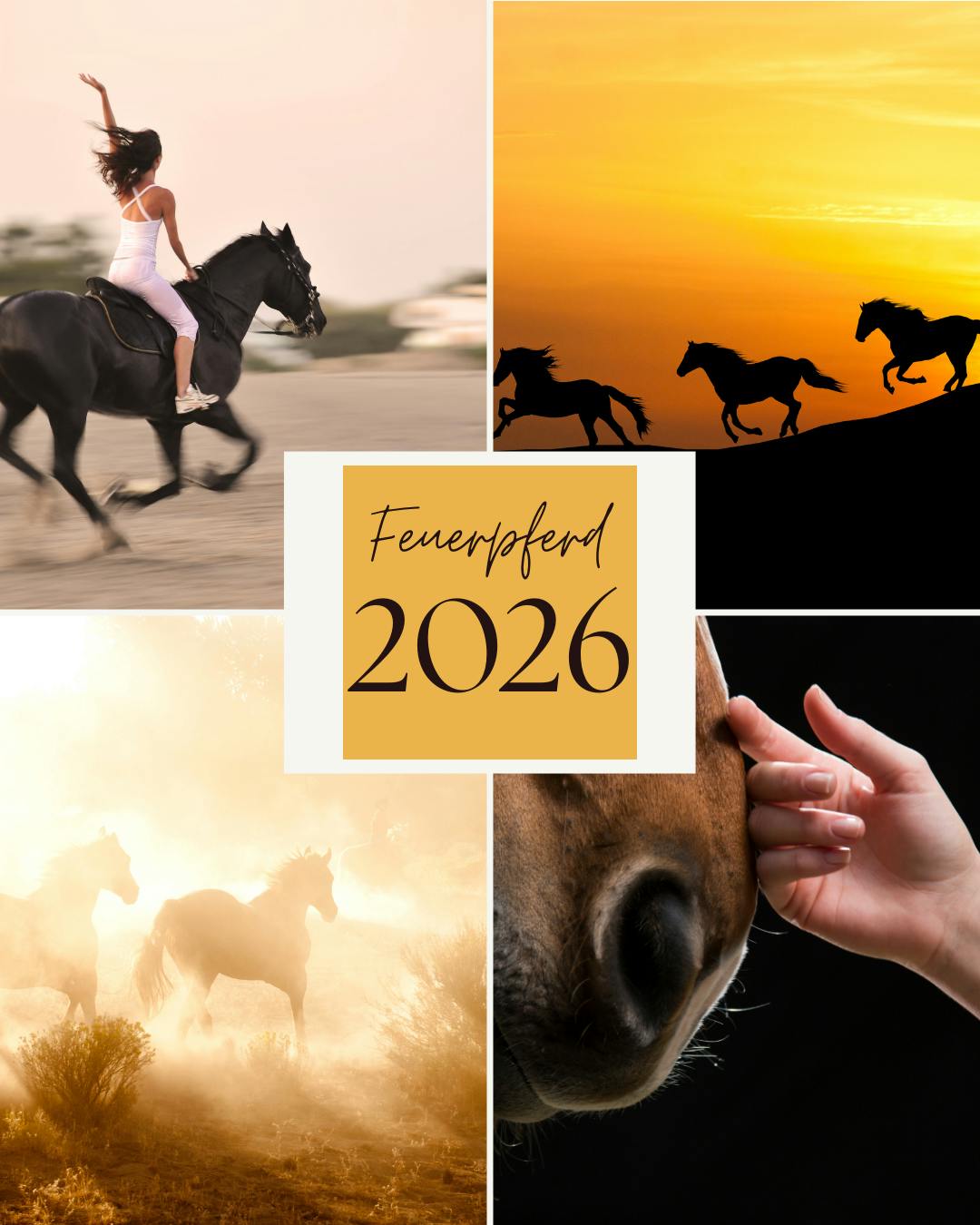 Pferdefotos im Lauf vor der Sonne, Reiterin im Galopp am Strand, Berührung der Pferdeschnauze