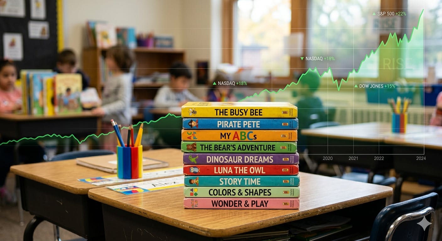 picture of a stack of colorful children’s books