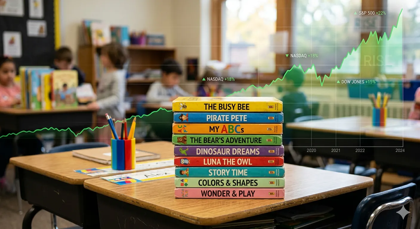 picture of a stack of colorful children’s books