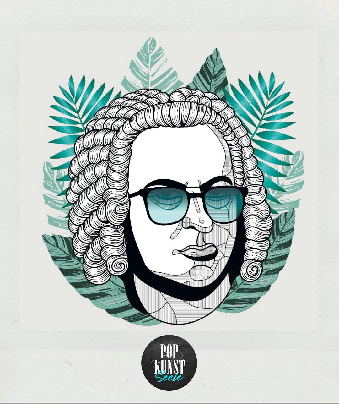 Eine ziemlich poppige Zeichnung von Bach.