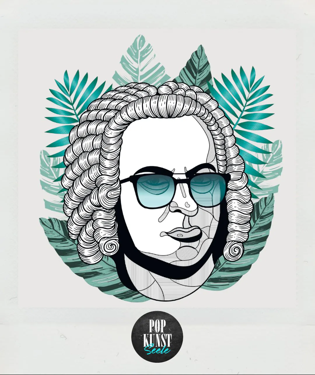 Eine ziemlich poppige Zeichnung von Bach.