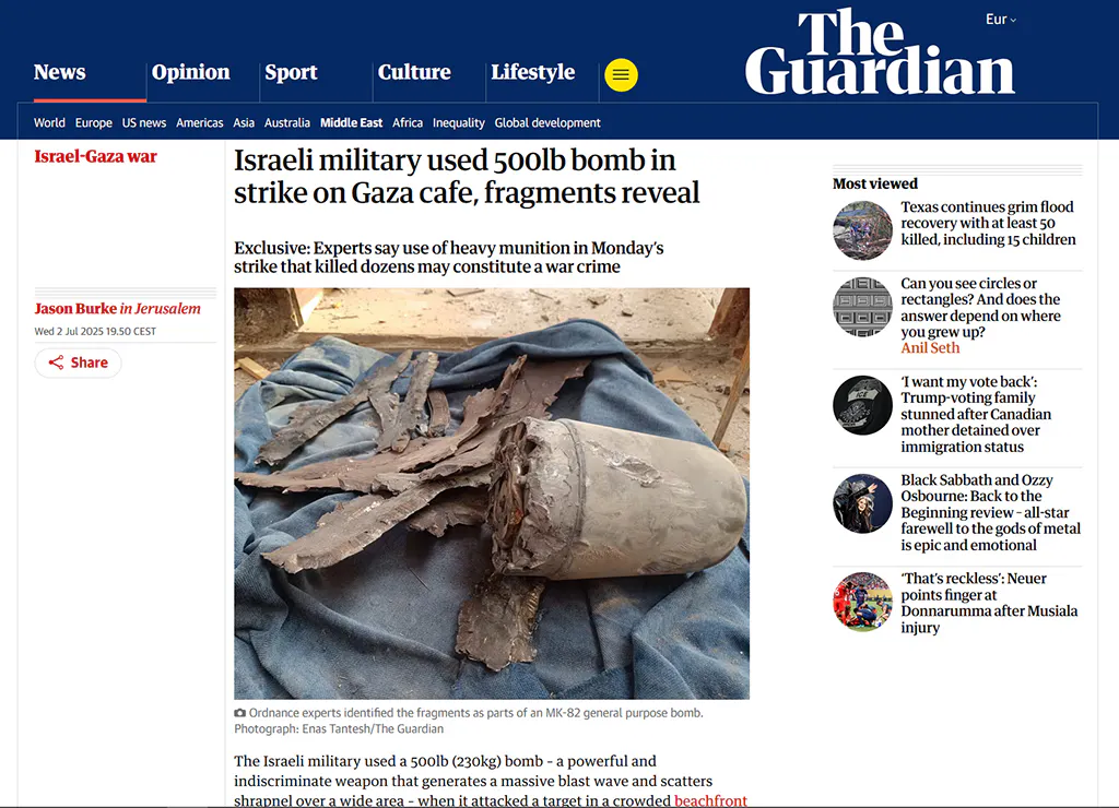 Sceenshot des Guardian-Beitrags
