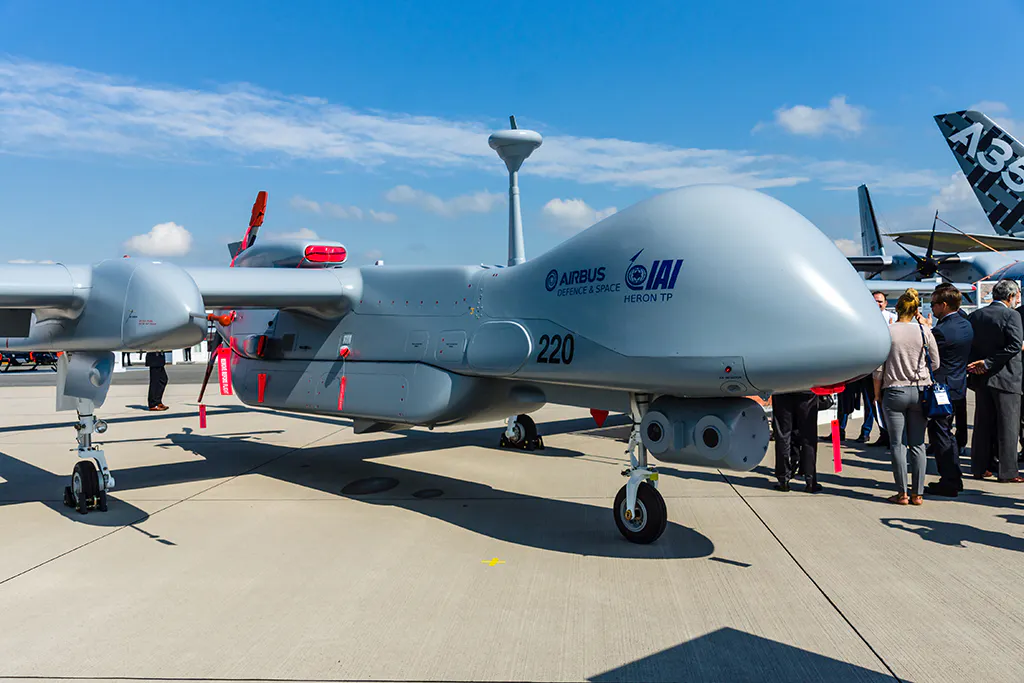 Eine Heron Drohne, wie die Bundeswehr sie jetzt bekommt.