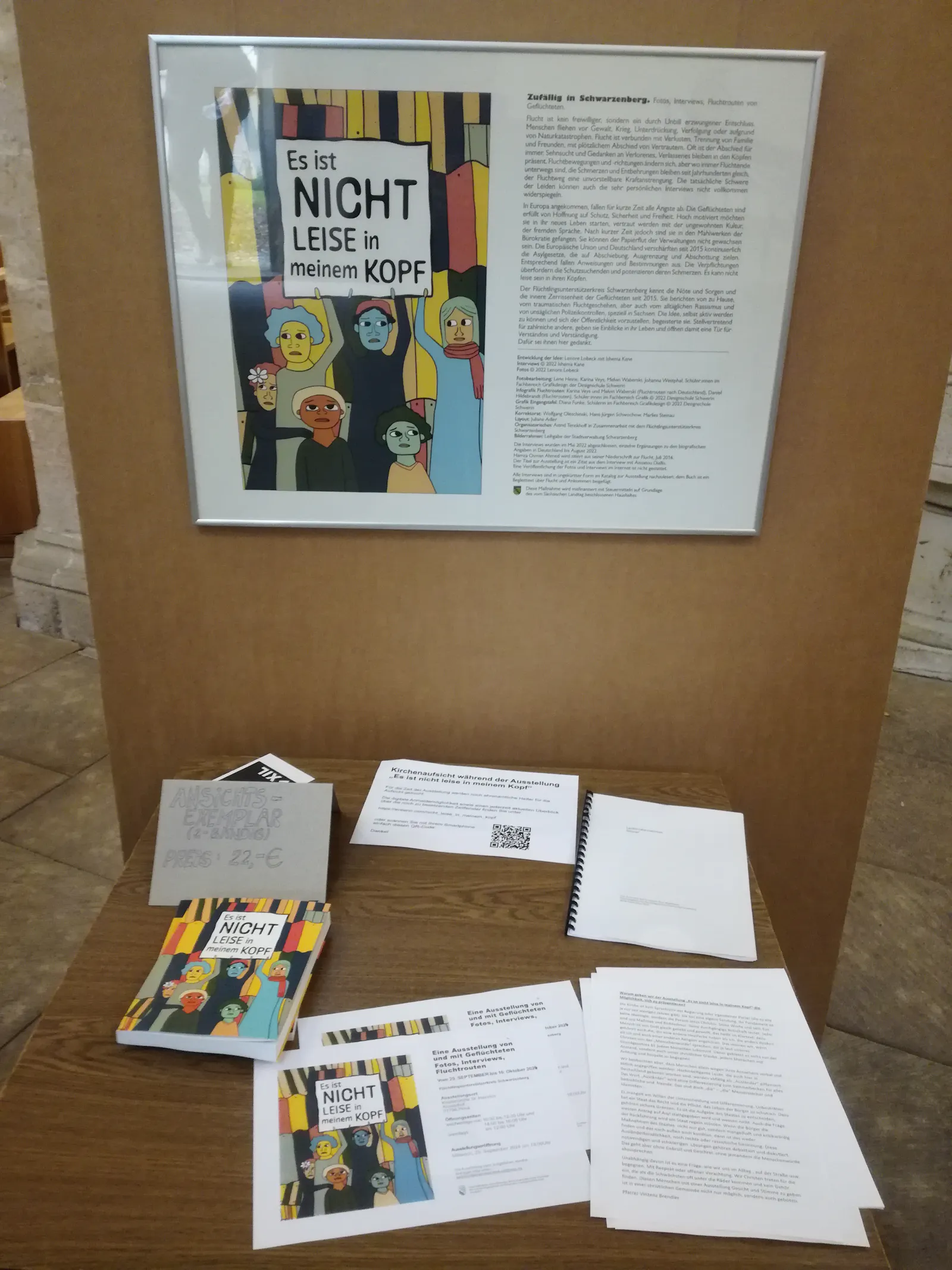 Ausstellung Es ist nicht leise in meinem Kopf Pirna Klosterkirche Eingangsbereich