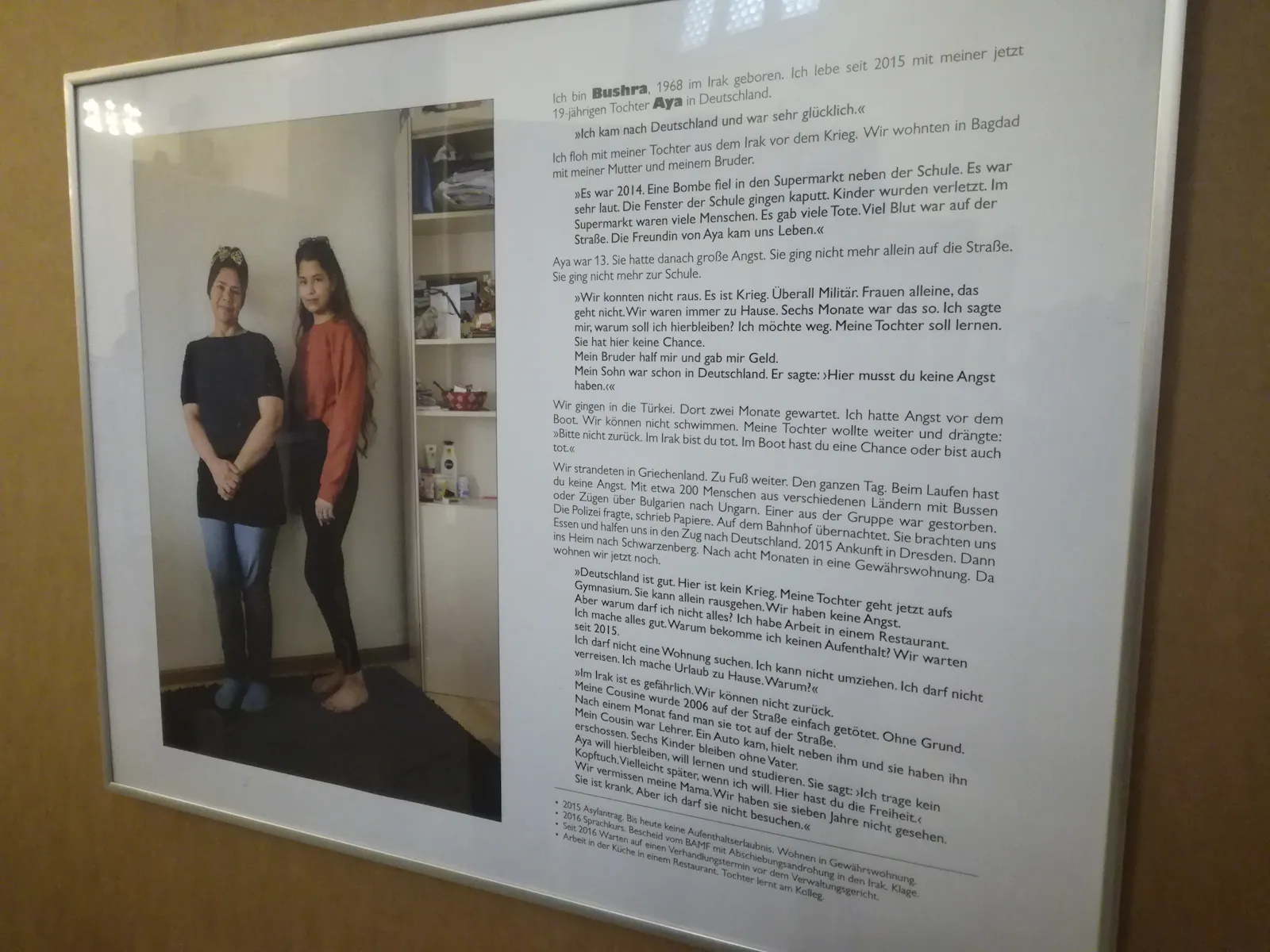 Ausstellungstafel Es ist nicht leise in meinem Kopf Ausstellung in Pirna Klosterkirche