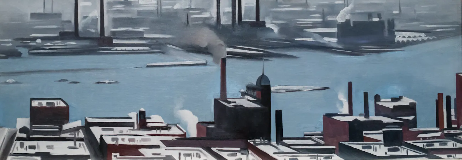 East River from the Shelton Hotel von Georgia O'Keeffe, 1928