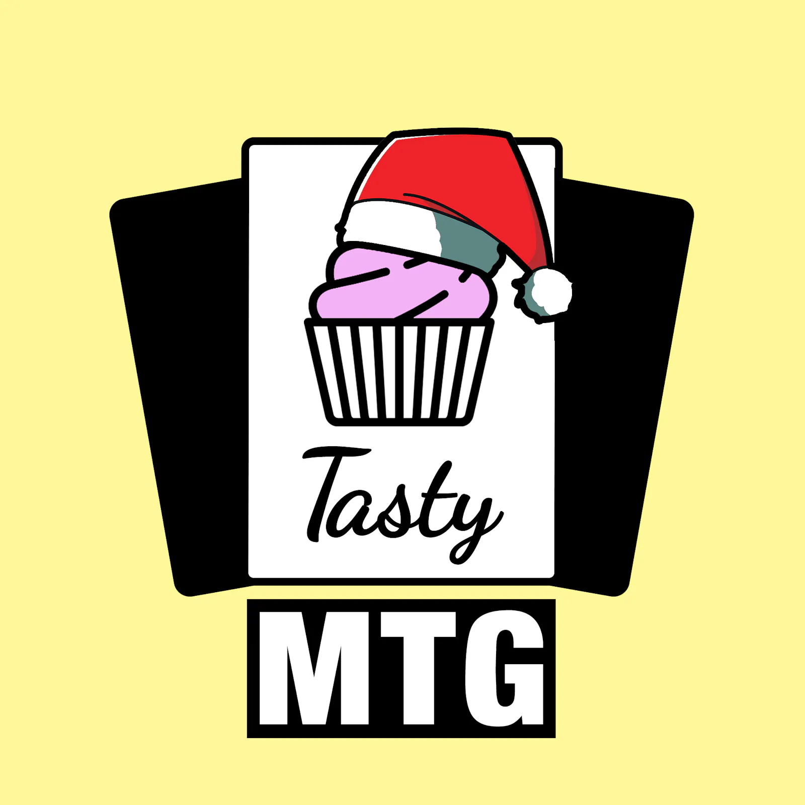 Das Cover zur aktuellen Folge: Der Tasty-MTG-Muffin hat eine Weihnachtsmütze auf.