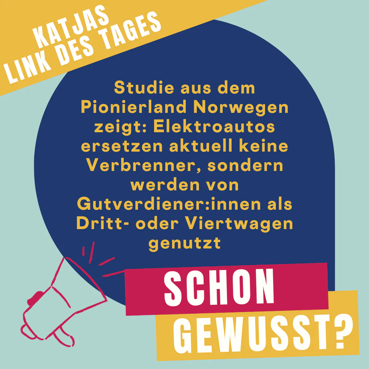 Studie aus dem Pionierland Norwegen zeigt: Elektroautos ersetzen aktuell keine Verbrenner, sondern werden von Gutverdiener:innen als Dritt- oder Viertwagen genutzt