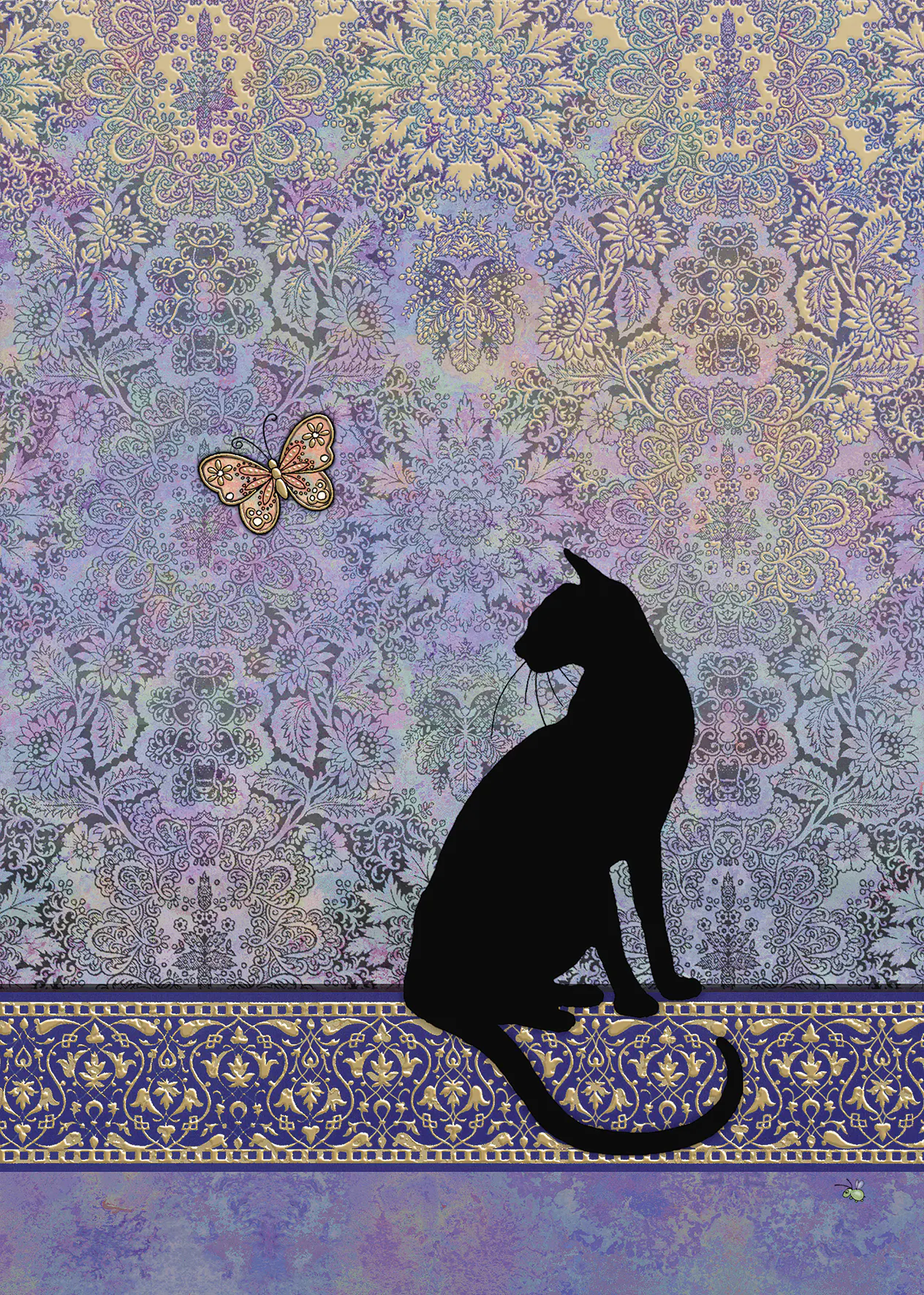 KATZEN IN DER KUNST: Schwarze Katze von © Jane Crowther