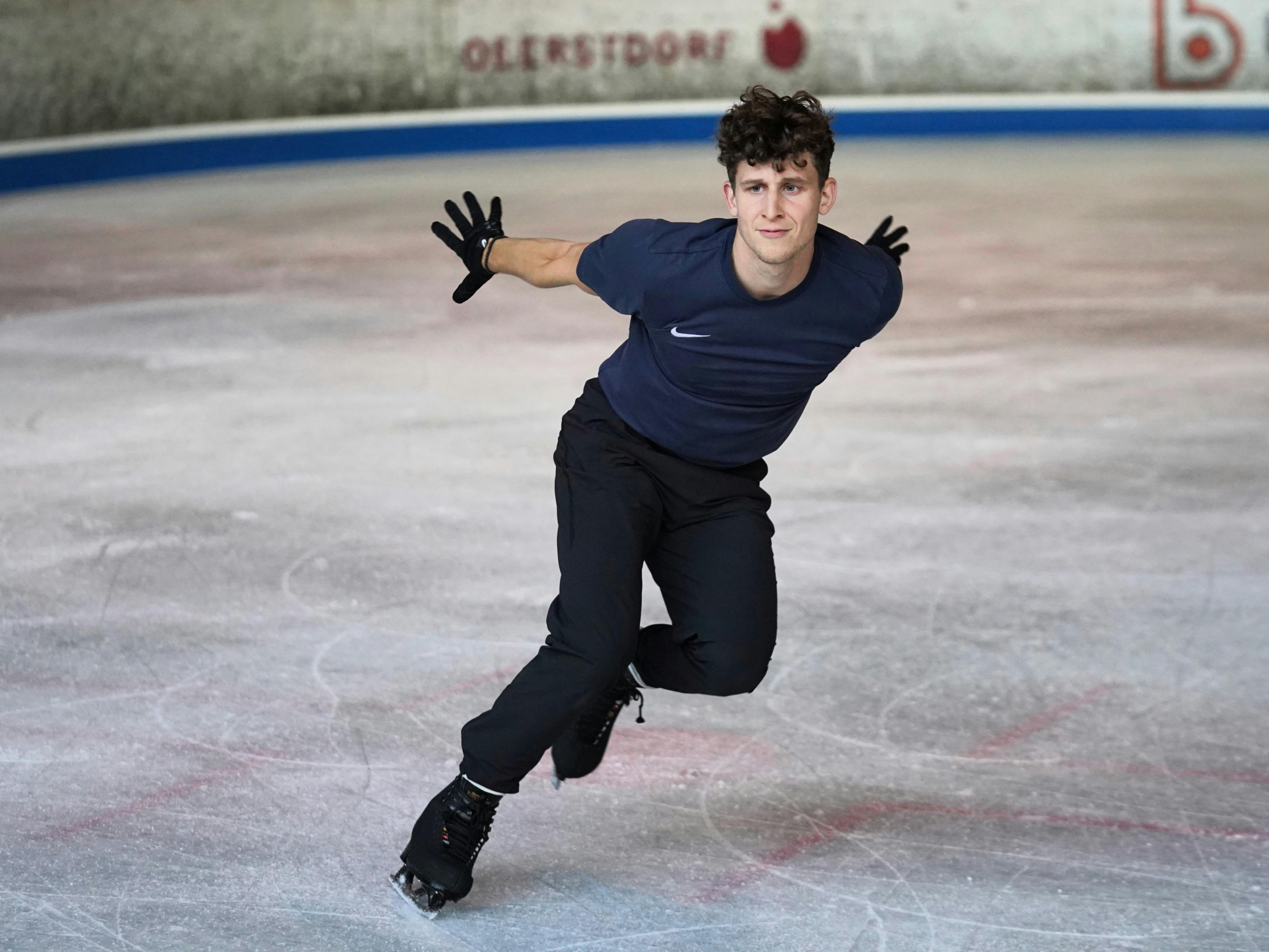 Eiskunstläufer Lukas Britschgi beim Training