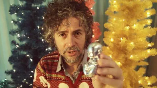 Wayne Coyne of the Flaming Lips in his Christmas jumper