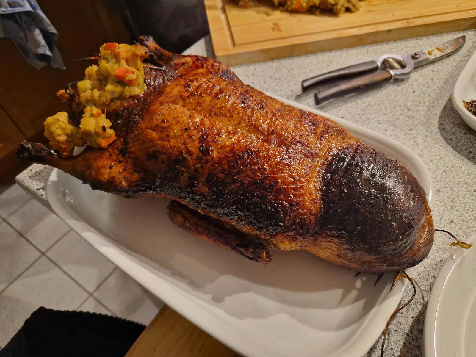 Eine gefüllte Ente.