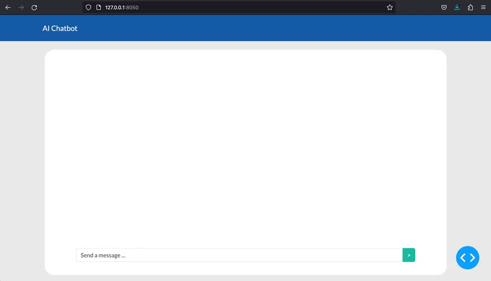 Demo of the AI Chatbot (GIF by authors)