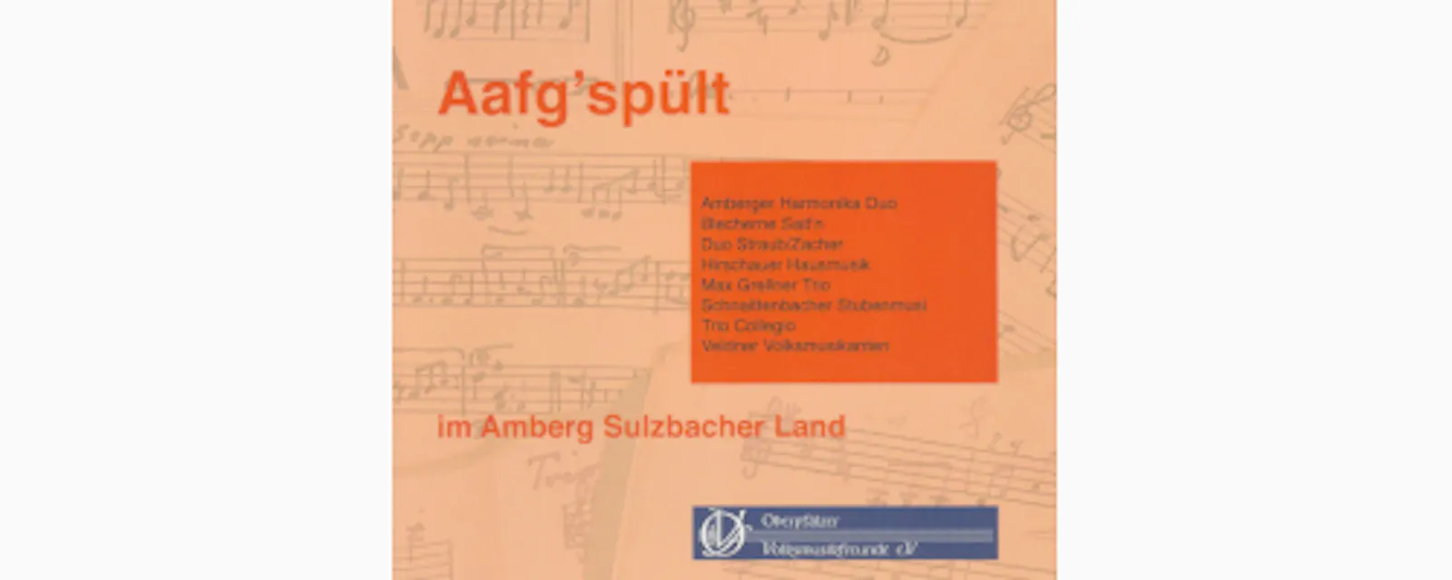 CD-Cover Aafg'spült im Amberg-Sulzbacher Land
