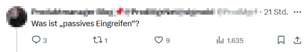 Screenshot einer Leserfrage