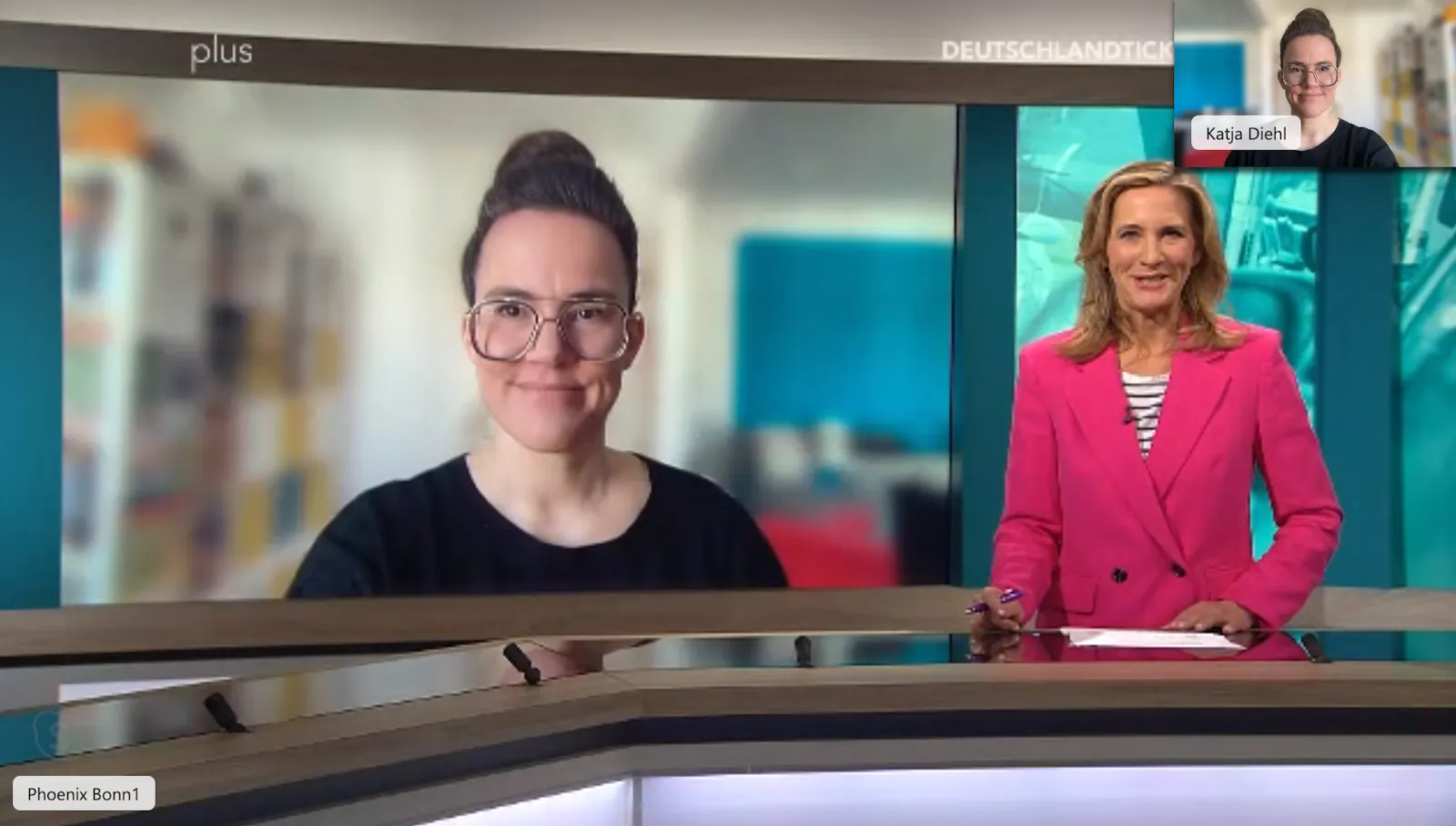 Screenshot des Gesprächs via Skype.