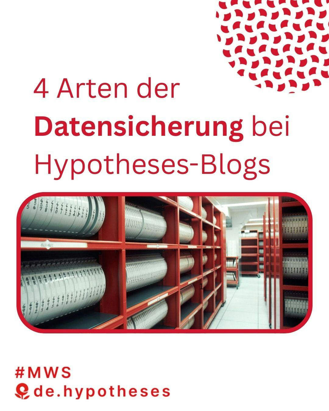 4 Arten der Datensicherung bei Hypotheses-Blogs