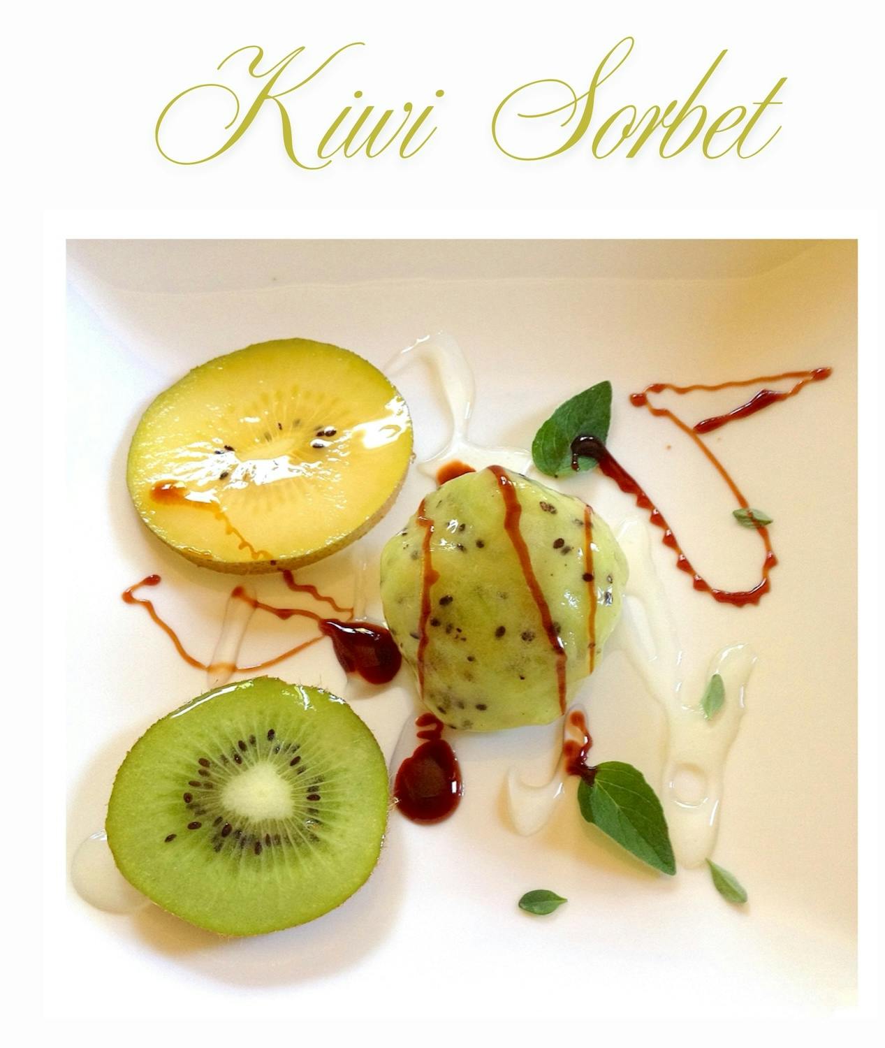Kiwi Sorbet, Sorbet Buch "Sorbet Ideen", Rohchoschtland Schlaraffenland Daniela Elia