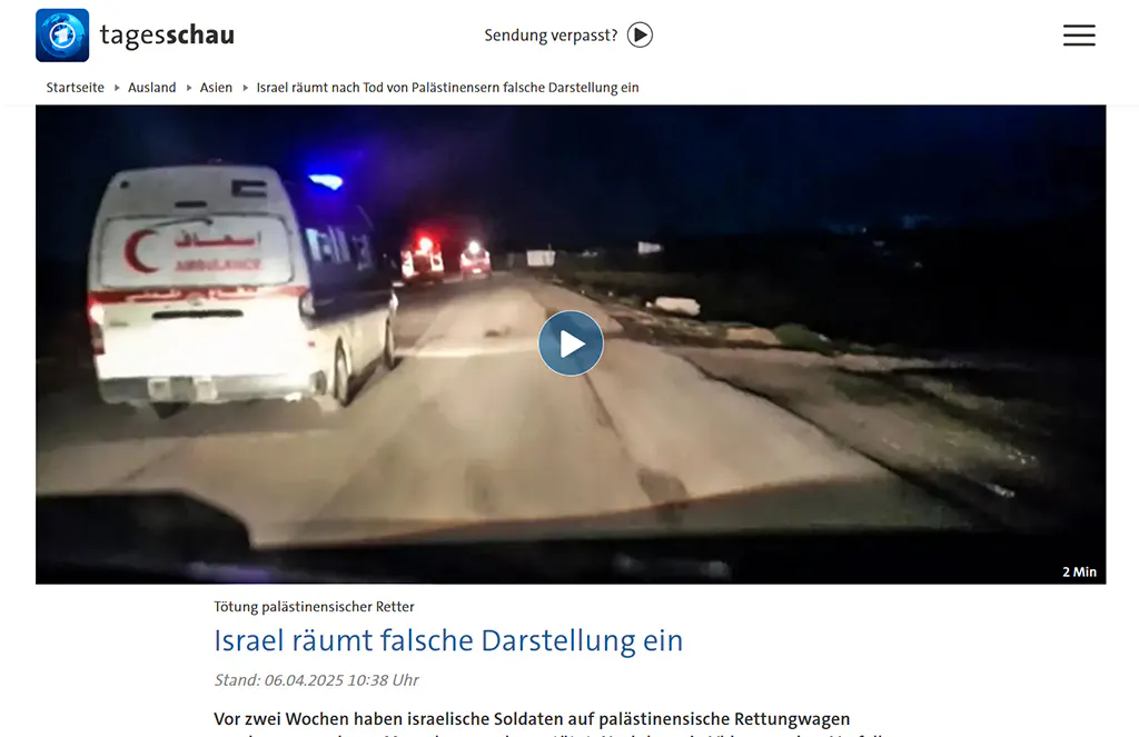 Screenshot des Beitrags