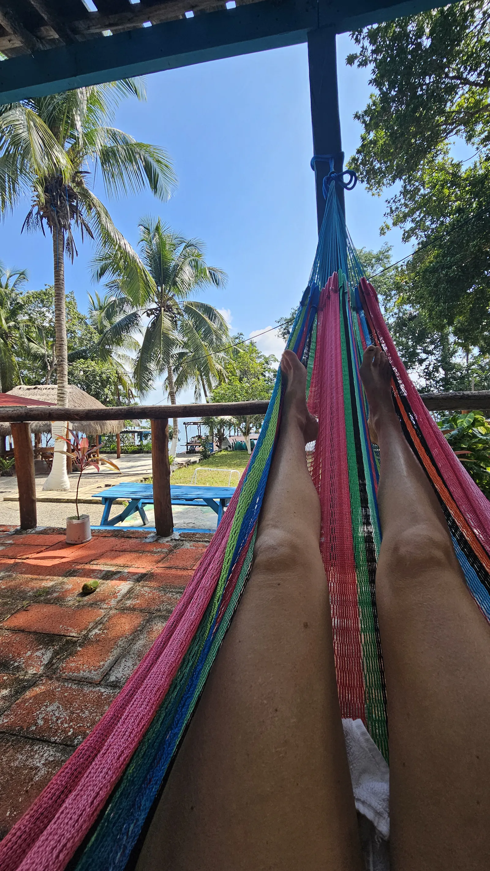 Zeit in der Hängematte genossen, wo wir die einzigen Gäste waren