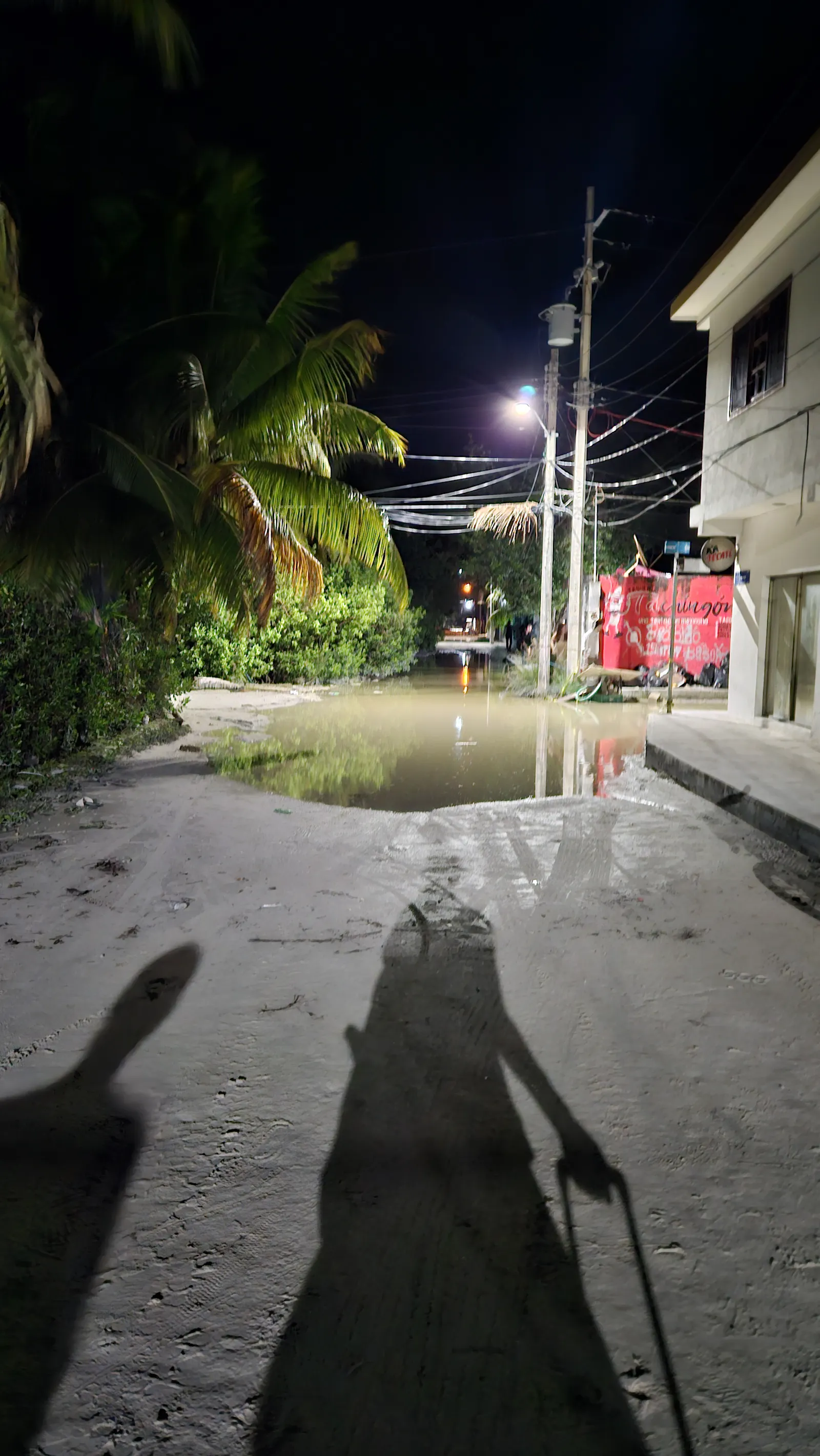 Die überfluteten Straßen in Holbox