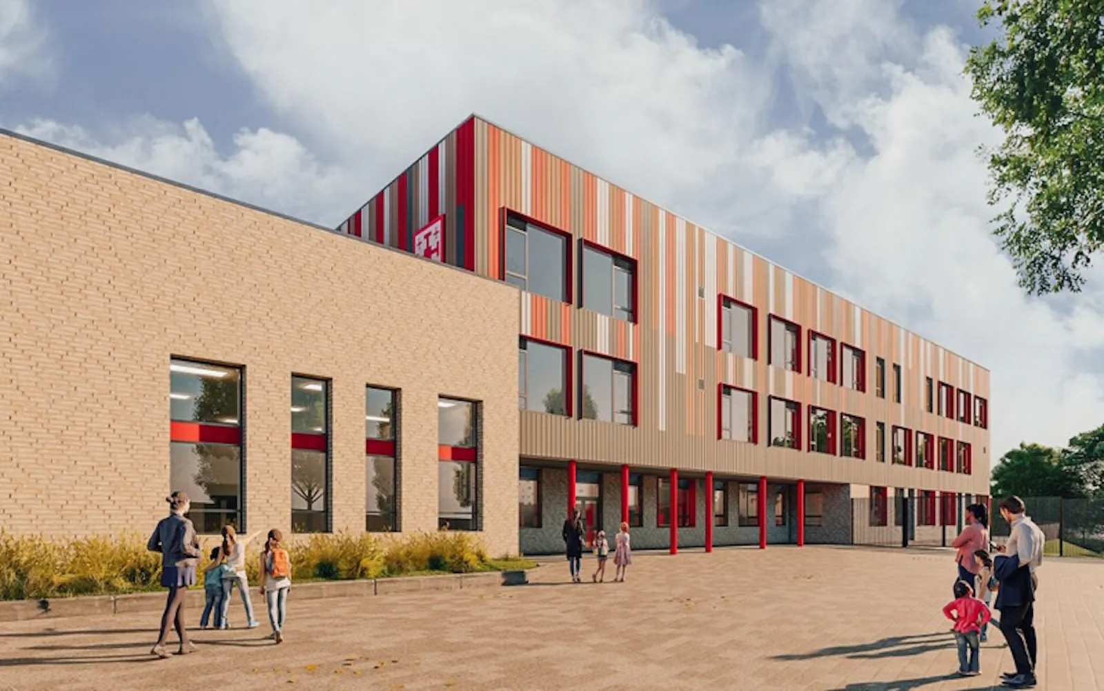 Impression of how the new school at Woodhatch Place could look