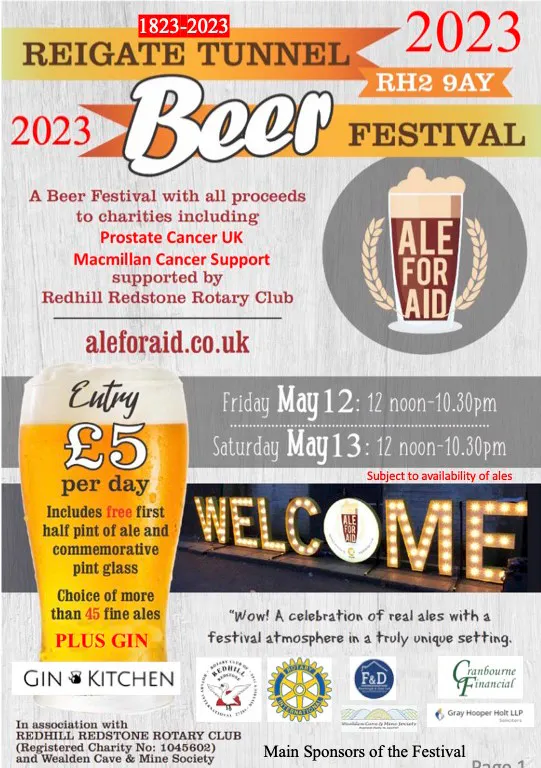 Reigate Tunnel Beer Festival poster