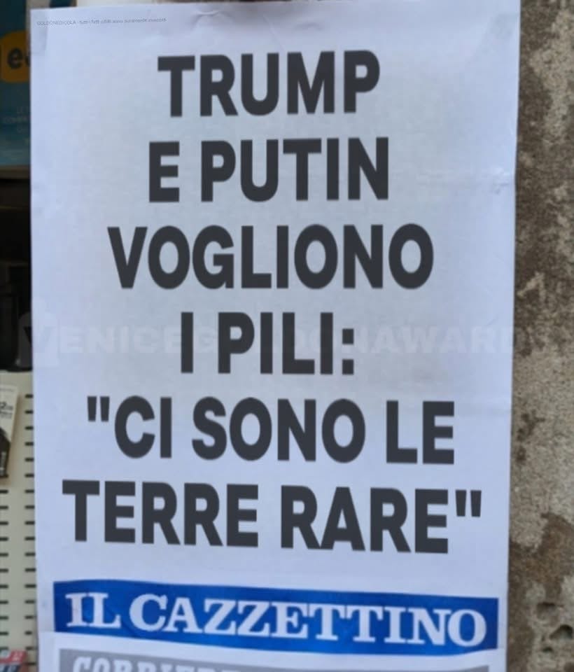 Plakat: Unter dem Pili wurden seltene Erden gefunden