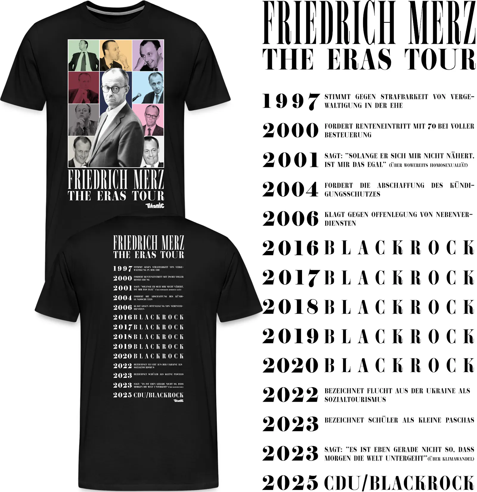 Vorder und Rückseite des T-Shirts