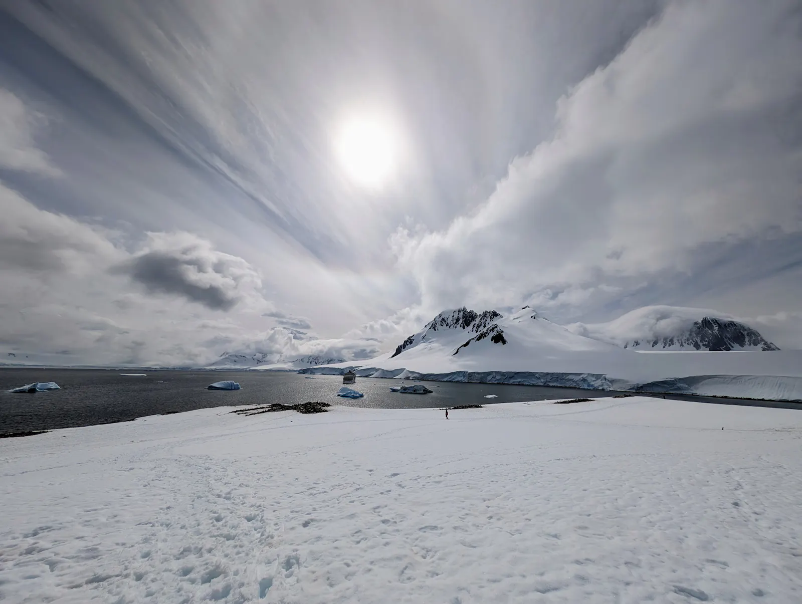 Manchmal hilft vielleicht ja schon zwischendurch ein Blick auf Eis und Schnee in der Antarktis gegen die Hitze dieser Woche. Foto: Jürgen Brand