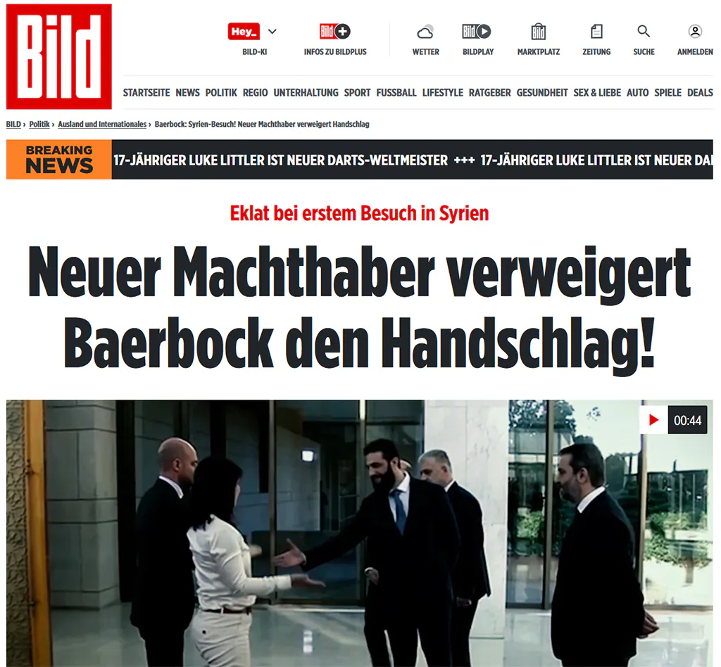 Screenshot der Bild-Schlagzeile