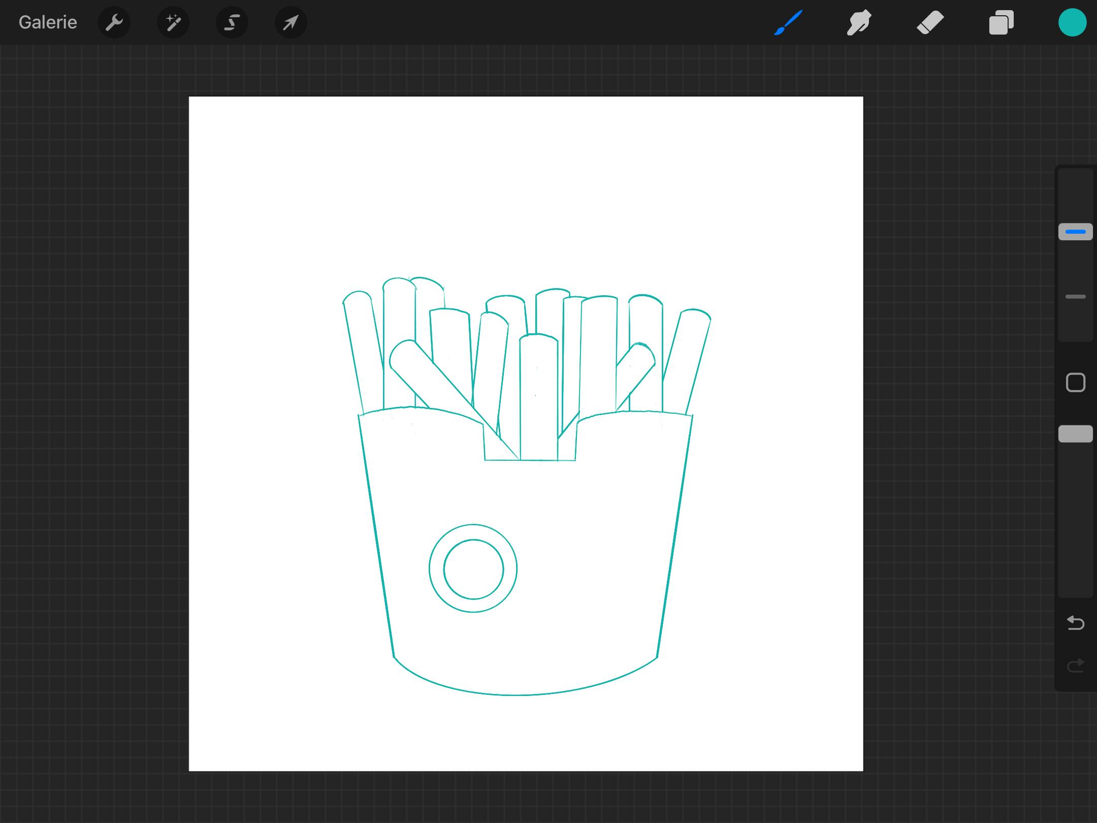 Augen zur Pommes Tüte in Kawaii look.