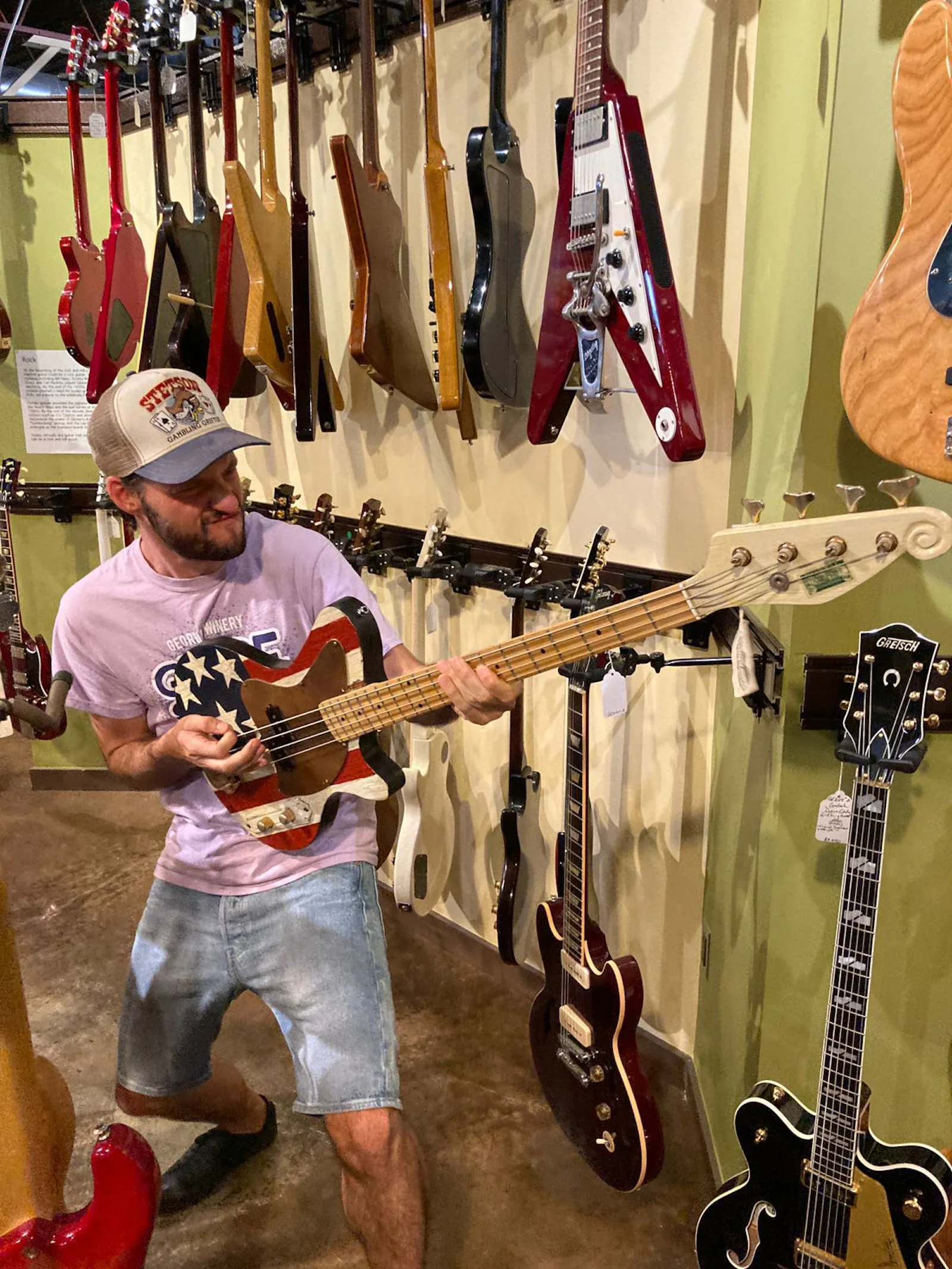 Someone is extremely happy with American prices of guitars...