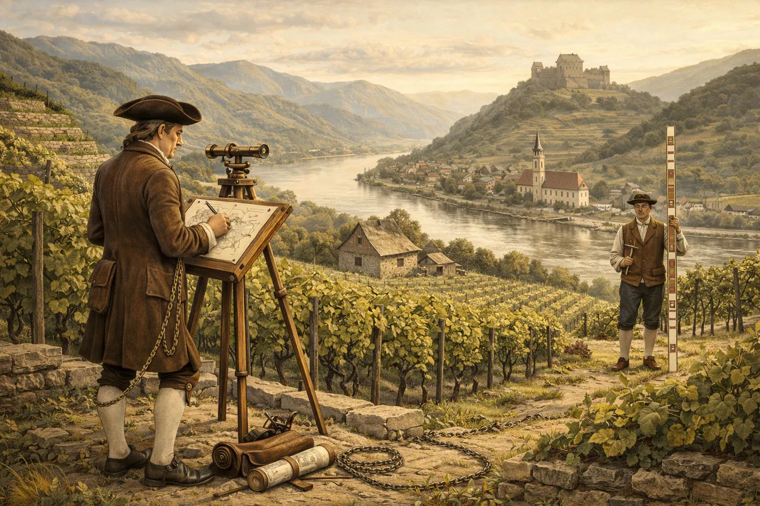 KI-generiertes Bild von Kartographen