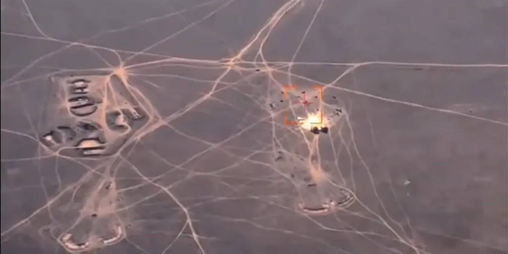Screenshot des Treffers auf eine russische S-400 Stellung.