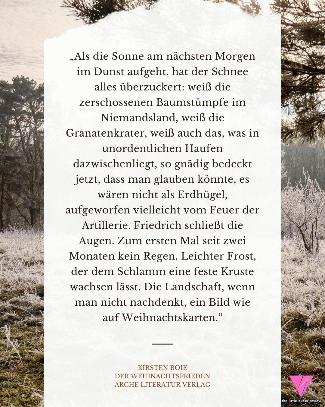 Mit Zitat aus der Erzählung zum Instagram-Post...