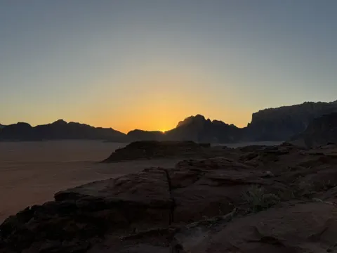 Wadi Rum, Sonnenuntergang.
