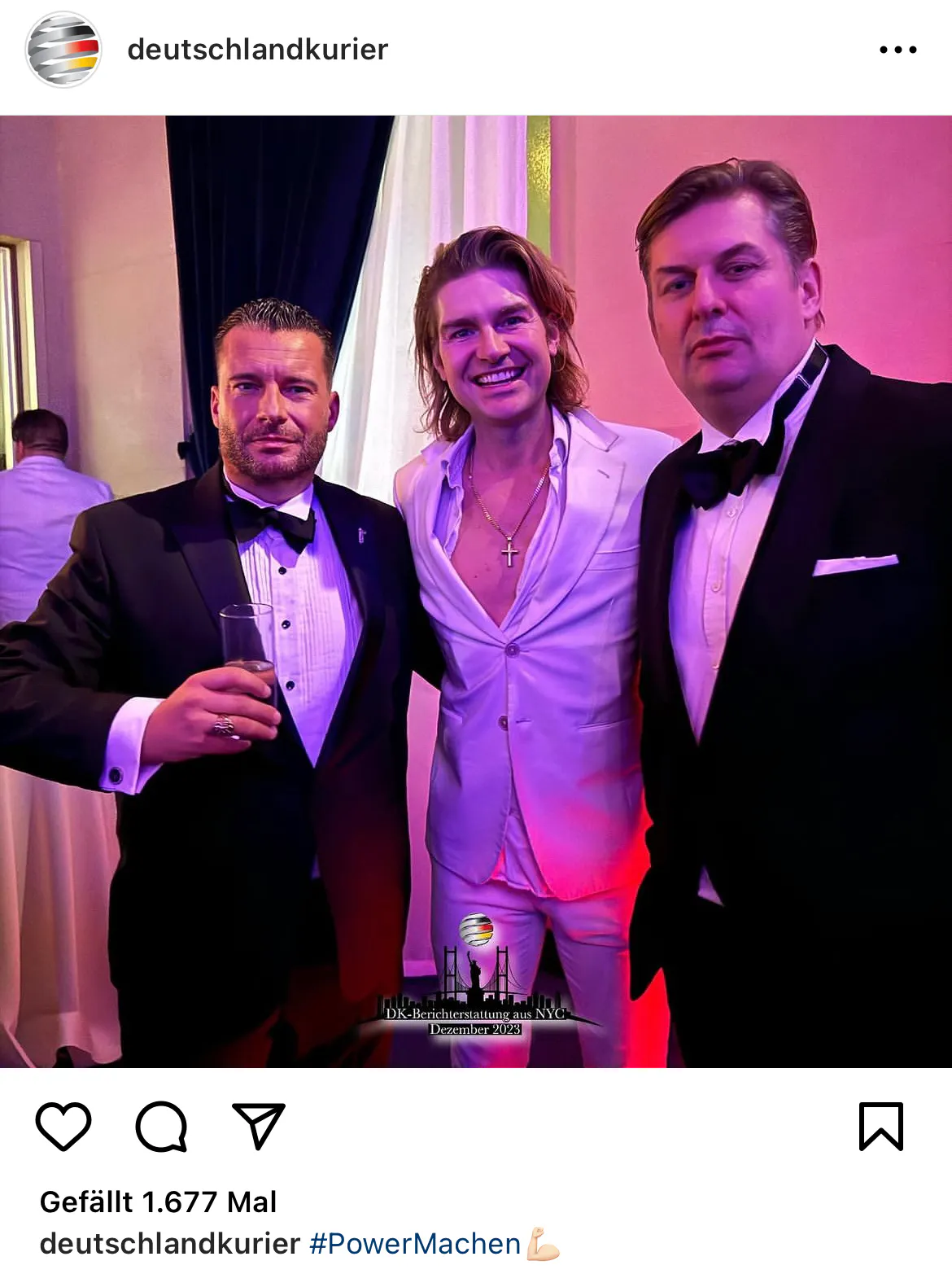 Von links: David Bendels, Jeremy Fragrance, Maximilian Krah bei der Veranstalung des „New York Young Republiken Club“