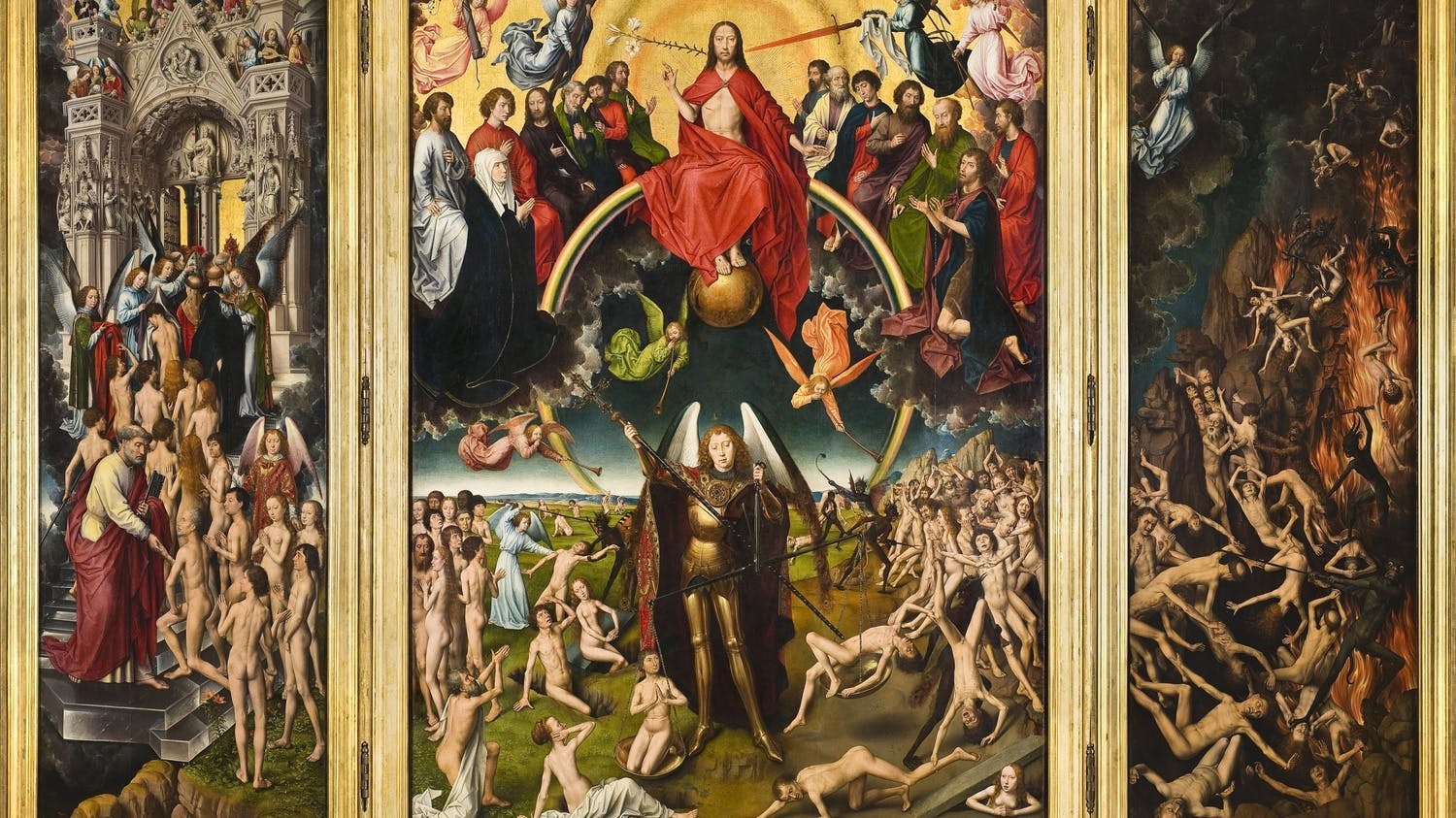 Last Judgement, a triptych by Hans Memling, painted between 1467 and 1471