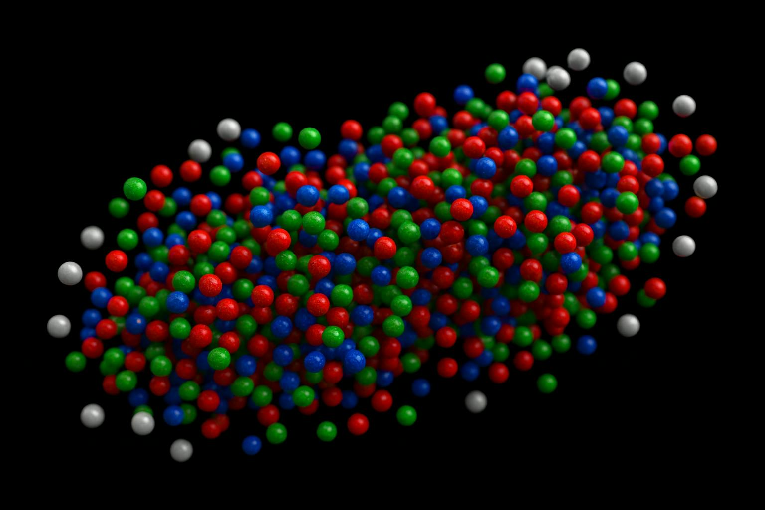 Schematische Darstellung von Quark-Gluonen-Plasma