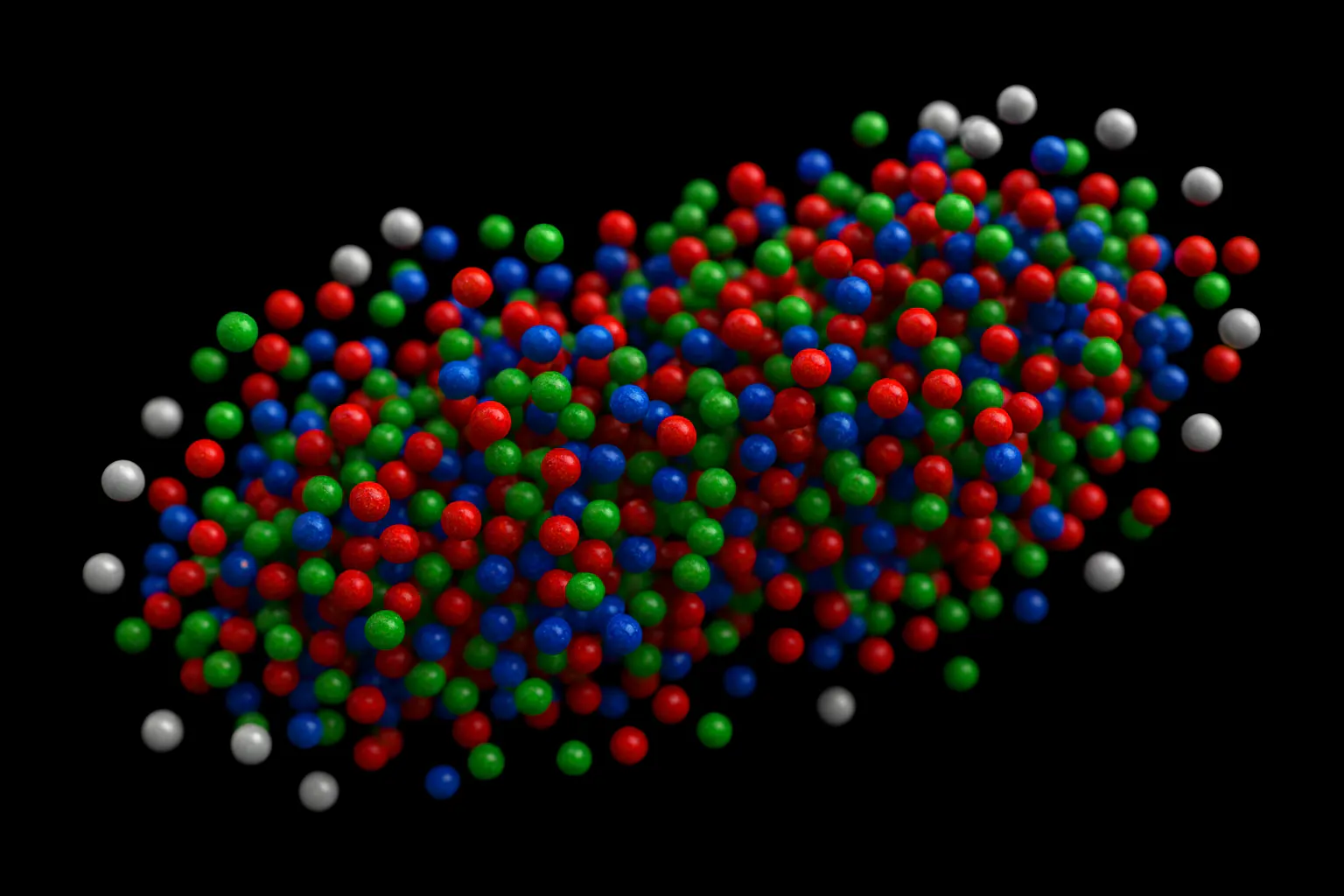 Schematische Darstellung von Quark-Gluonen-Plasma